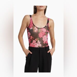 Generation Love Gigi Floral-Mesh Scoopneck Bodysuit
